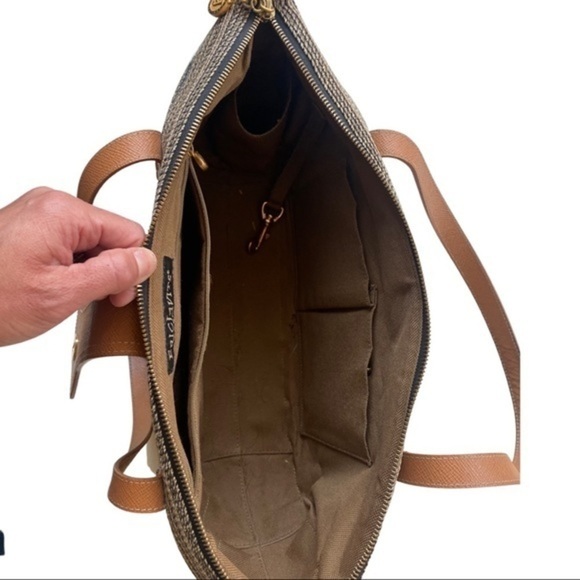 Eric Javits Stripe Squishy Tote Purse - Picture 8 of 13